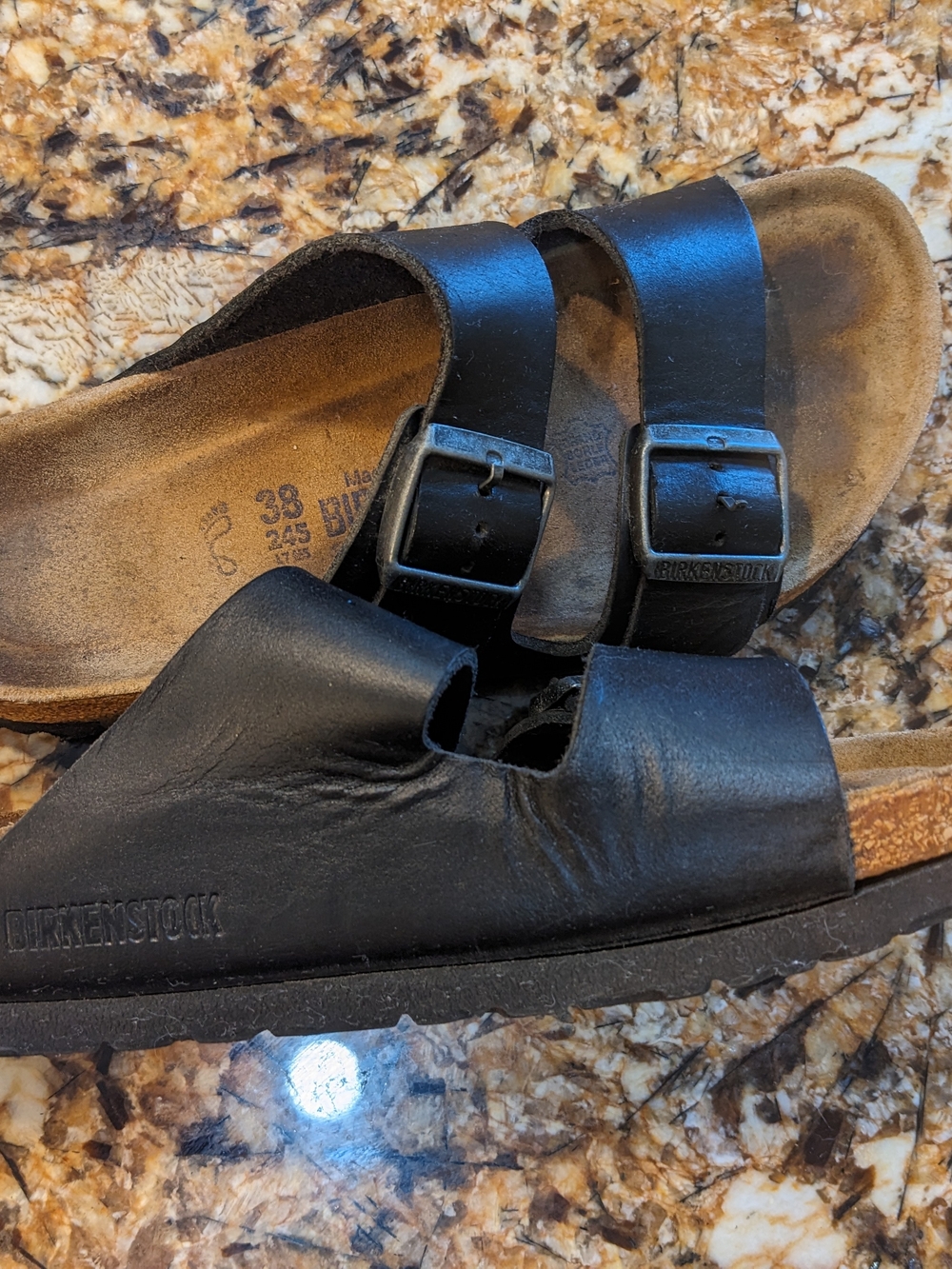 Birkenstock Black Double-Buckle Arizona Sandals - Picture 3 of 3